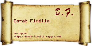 Darab Fidélia névjegykártya